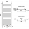 Mexen Mars electric radiator 1500 x 600 mm, 600 W, chrome - W110-1500-600-2600-01