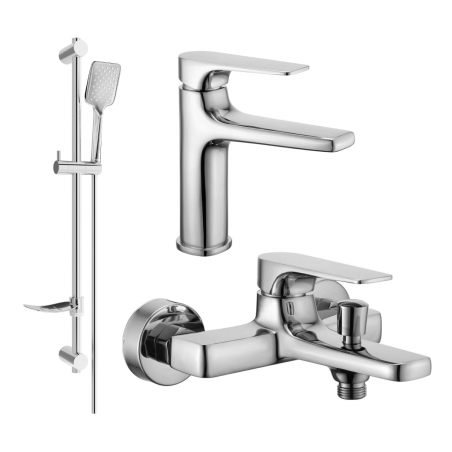 Mexen Lynx DF62 bathtub set, Chrome - 745903DF62-00