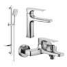 Mexen Lynx DF62 bathtub set, Chrome - 745903DF62-00