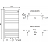 Mexen Mars electric radiator 900 x 500 mm, 400 W, white - W110-0900-500-6400-20