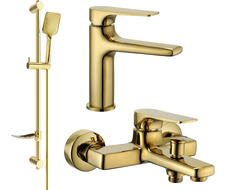 Mexen Lynx DF62 bathtub set, Gold - 745903DF62-50