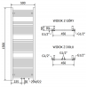 Mexen Mars electric heater 1500 x 500 mm, 600 W, white - W110-1500-500-6600-20
