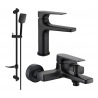 Mexen Lynx DF62 bathtub set, Black - 745903DF62-70