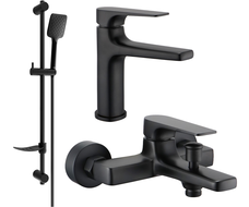 Mexen Lynx DF62 bathtub set, Black - 745903DF62-70