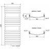 Mexen Bachus electric radiator 1200 x 500 mm, 600 W, white - W109-1200-500-2600-20