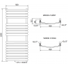 Mexen Bachus electric radiator 1200 x 500 mm, 600 W, black - W109-1200-500-2600-70