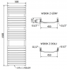 Mexen Bachus electric radiator 1600 x 500 mm, 900 W, black - W109-1600-500-2900-70