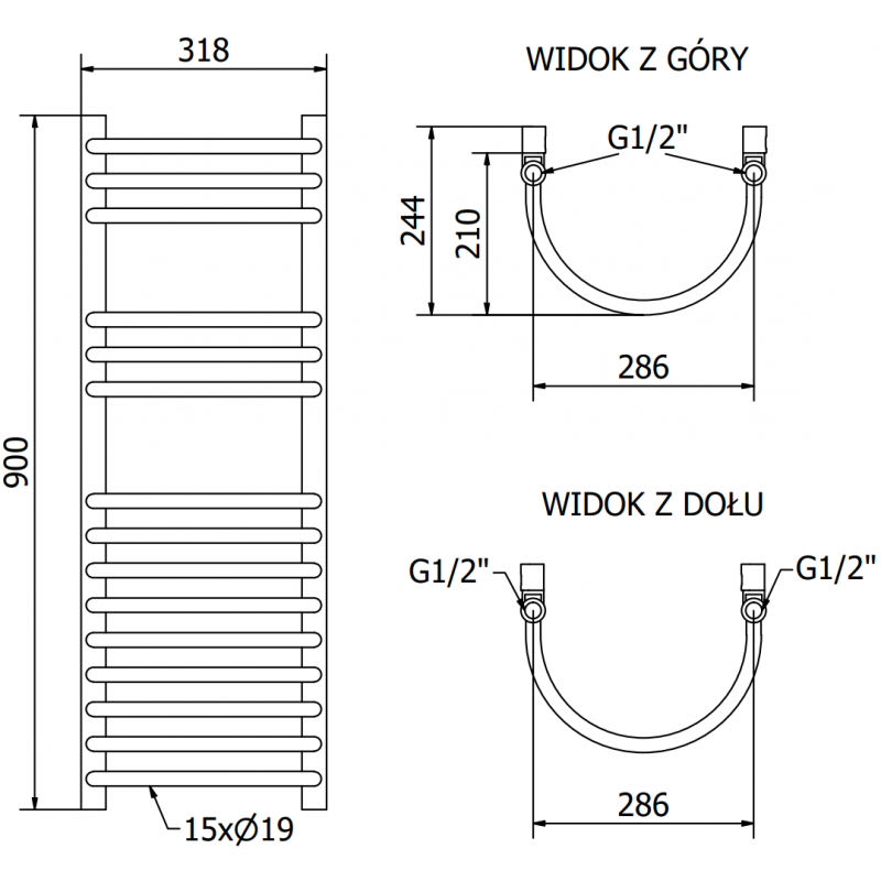 Mexen Eros electric radiator 900 x 318 mm, 300 W, black - W112-0900-318-2300-70