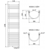 Mexen Eros electric radiator 1200 x 318 mm, 300 W, chrome - W112-1200-318-2300-01