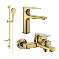 Mexen Lynx DF40 bathtub set, Gold - 745903DF40-50