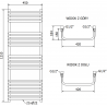 Mexen Apollo electric radiator 1210 x 450 mm, 600 W, black - W117-1210-450-2600-70