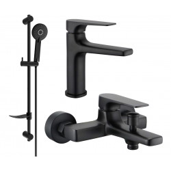 Mexen Lynx DF40 bathtub set, Black - 745903DF40-70