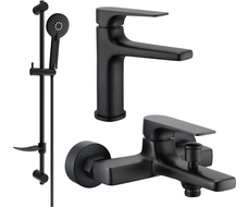 Mexen Lynx DF40 bathtub set, Black - 745903DF40-70