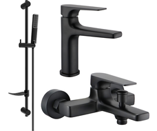 Mexen Lynx DF72 bathtub set, Black - 745903DF72-70