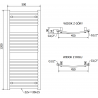 Mexen Helios electric radiator 1200 x 500 mm, 600 W, white - W103-1200-500-2600-20