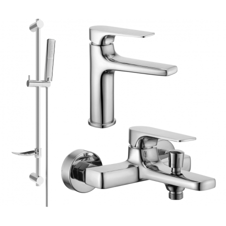 Mexen Lynx DF72 bathtub set, Chrome - 745903DF72-00