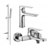 Mexen Lynx DF72 bath set, chrome - 745903DF72-00