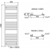 Mexen Helios electric radiator 1500 x 500 mm, 900 W, white - W103-1500-500-2900-20