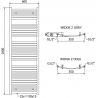 Mexen Helios electric radiator 1800 x 600 mm, 900 W, anthracite - W103-1800-600-2900-66