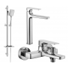 Mexen Lynx DQ62 bathtub set, Chrome - 745913DQ62-00
