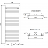 Mexen Hades Electric Radiator 1200 x 500 mm, 600 W, White - W104-1200-500-2600-20