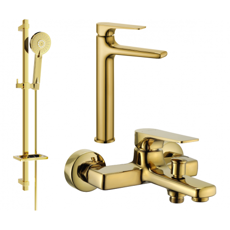 Mexen Lynx DQ40 bathtub set, Gold - 745913DQ40-50