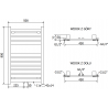 Mexen Uran electric radiator 800 x 500 mm, 300 W, chrome - W105-0800-500-2300-01