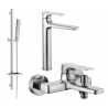 Mexen Lynx DQ72 bathtub set, Chrome - 745913DQ72-00