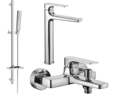 Mexen Lynx DQ72 bath set, chrome - 745913DQ72-00