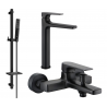 Mexen Lynx DQ72 bathtub set, Black - 745913DQ72-70
