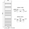 Mexen Pluton Electric Radiator 1700 x 500 mm, 900 W, White - W106-1700-500-2900-20
