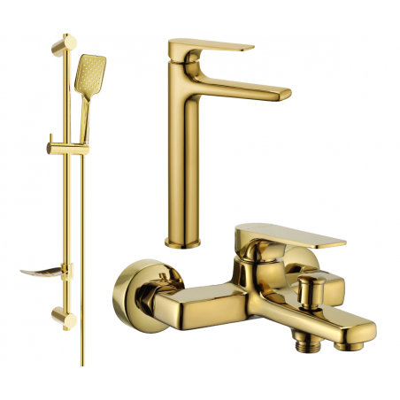 Mexen Lynx DF62 bathtub set, Gold - 745913DF62-50