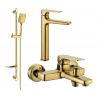Mexen Lynx DF62 bathtub set, Gold - 745913DF62-50