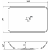 Mexen Megan glass worktop washbasin 56 x 36 cm, gold - 24135650