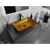 Mexen Megan glass worktop washbasin 56 x 36 cm, gold - 24135650