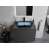 Mexen Megan glass countertop washbasin 56 x 36 cm, blue - 24135647