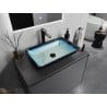 Mexen Megan glass countertop washbasin 56 x 36 cm, blue - 24135647