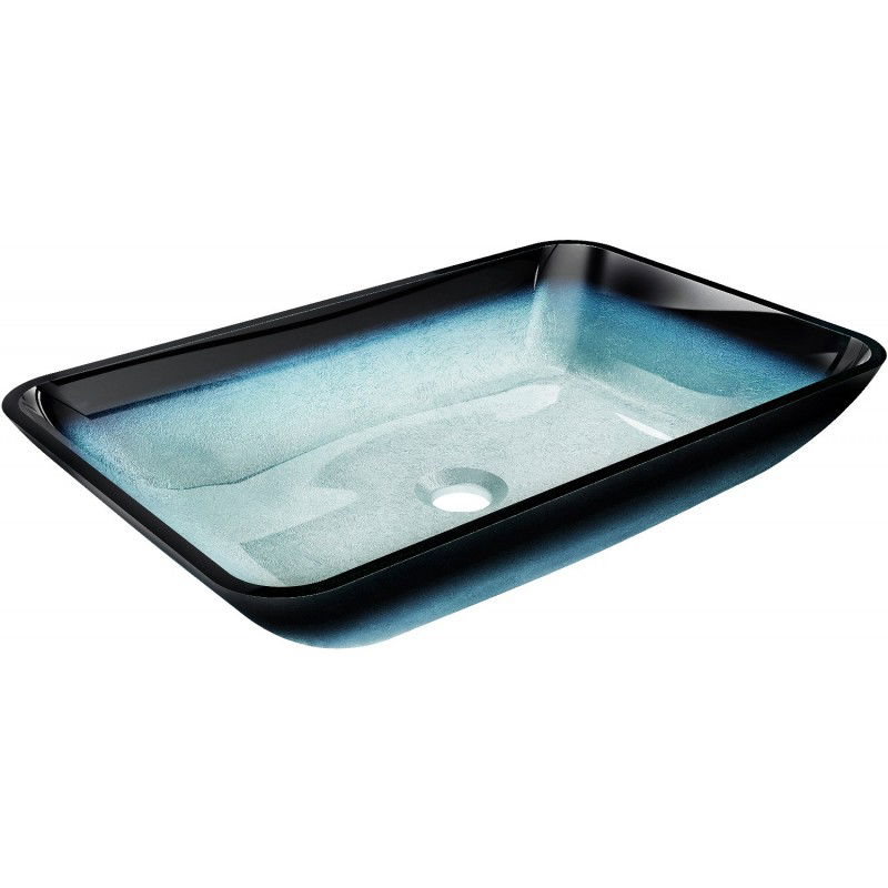 Mexen Megan glass countertop washbasin 56 x 36 cm, blue - 24135647