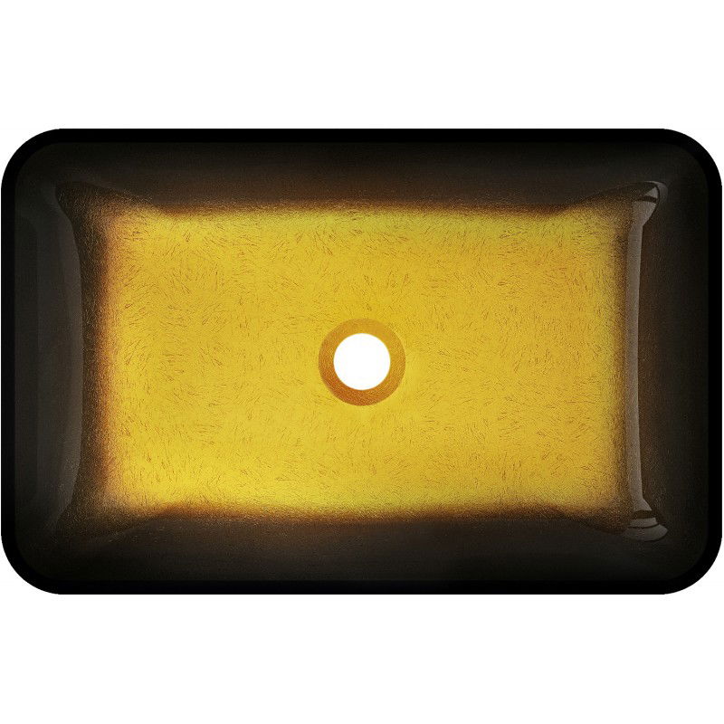 Mexen Megan glass countertop basin 56 x 36 cm, dark gold - 24135651