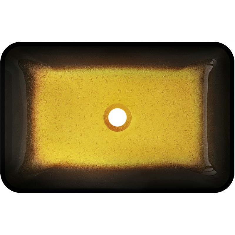 Mexen Megan glass countertop washbasin 56 x 36 cm, dark gold - 24135651