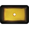 Mexen Megan glass countertop washbasin 56 x 36 cm, dark gold - 24135651