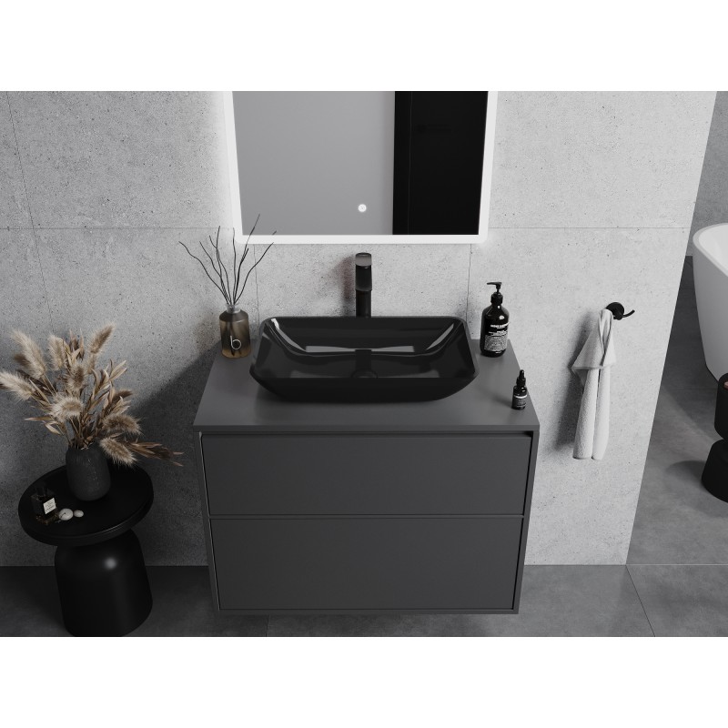 Mexen Megan glass countertop sink 56 x 36 cm, black - 24135670