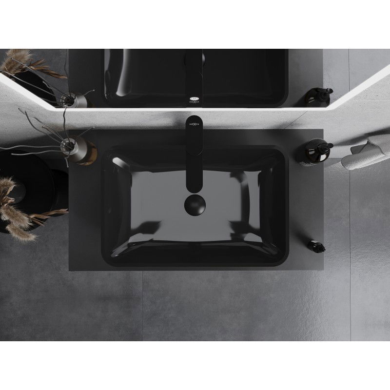 Mexen Megan glass countertop washbasin 56 x 36 cm, black - 24135670