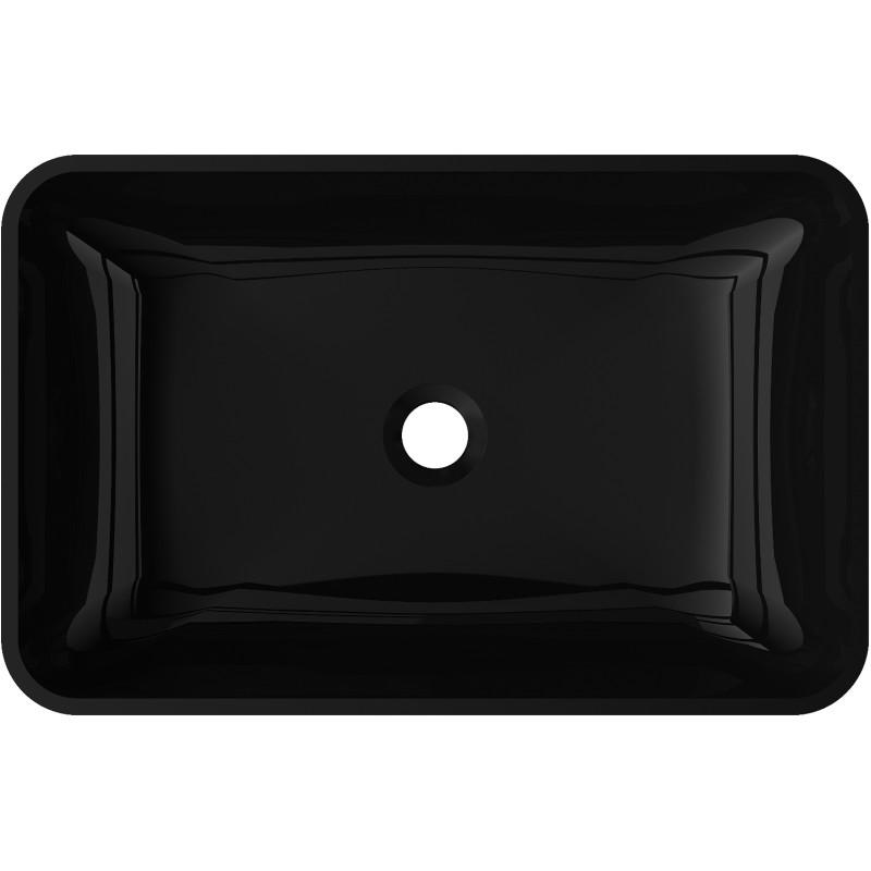Mexen Megan glass countertop washbasin 56 x 36 cm, black - 24135670