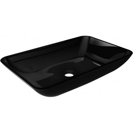 Mexen Megan glass worktop washbasin 56 x 36 cm, Black - 24135670