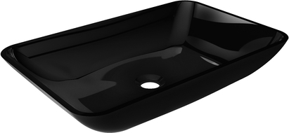 Mexen Megan glass worktop washbasin 56 x 36 cm, Black - 24135670