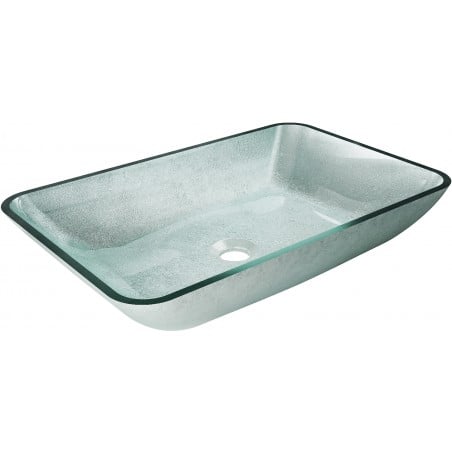Mexen Megan glass countertop washbasin 56 x 36 cm, silver - 24135611