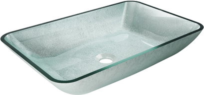Mexen Megan glass worktop washbasin 56 x 36 cm, silver - 24135611