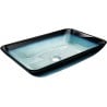 Mexen Megan glass countertop washbasin 56 x 36 cm, blue - 24135647
