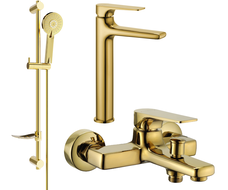 Mexen Lynx DF40 bathtub set, Gold - 745913DF40-50